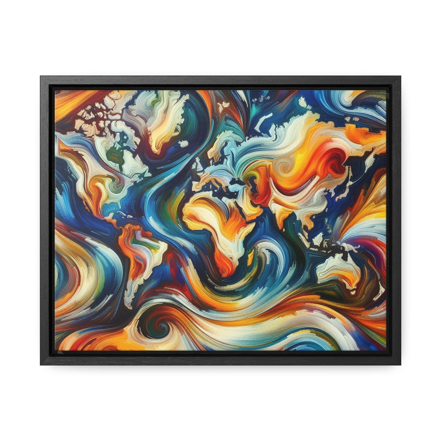 Gallery Canvas - Abstract Expressionist World Map