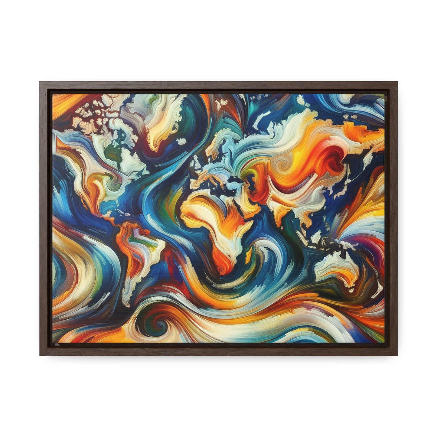 Gallery Canvas - Abstract Expressionist World Map