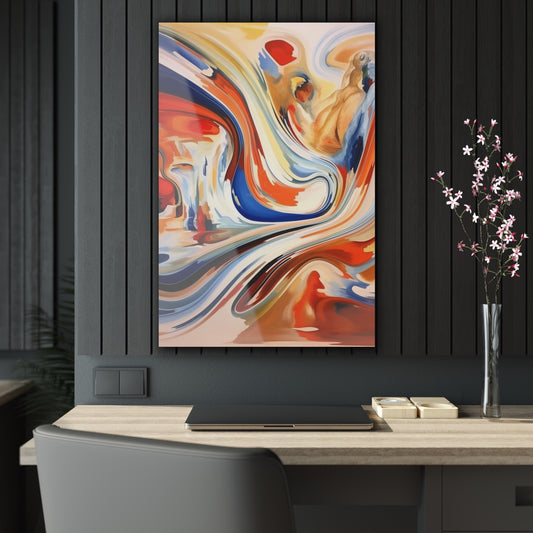 Abstract Acrylic Prints - Dynamic Swirl of Colors and Shapes