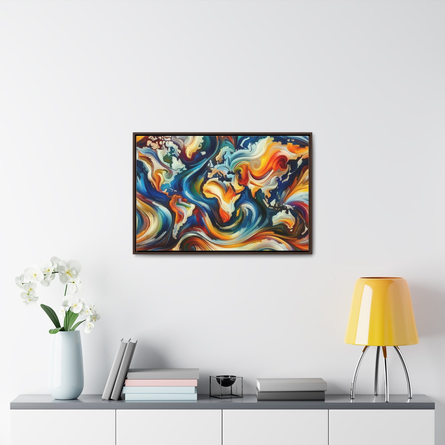 Gallery Canvas - Abstract Expressionist World Map