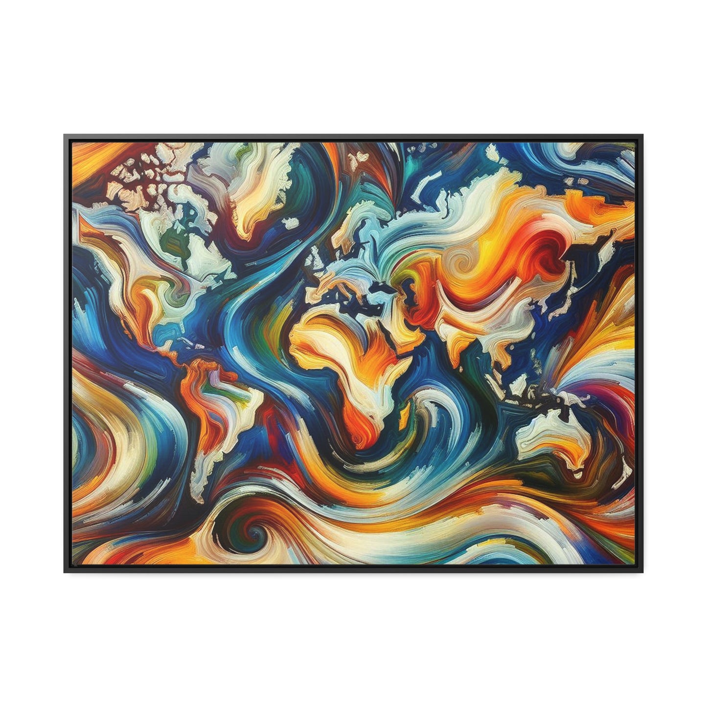 Gallery Canvas - Abstract Expressionist World Map