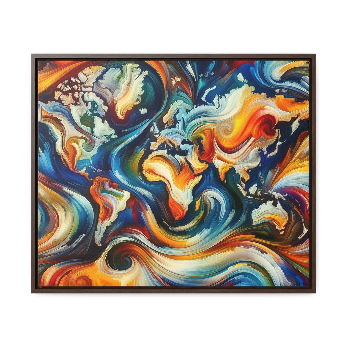 Gallery Canvas - Abstract Expressionist World Map