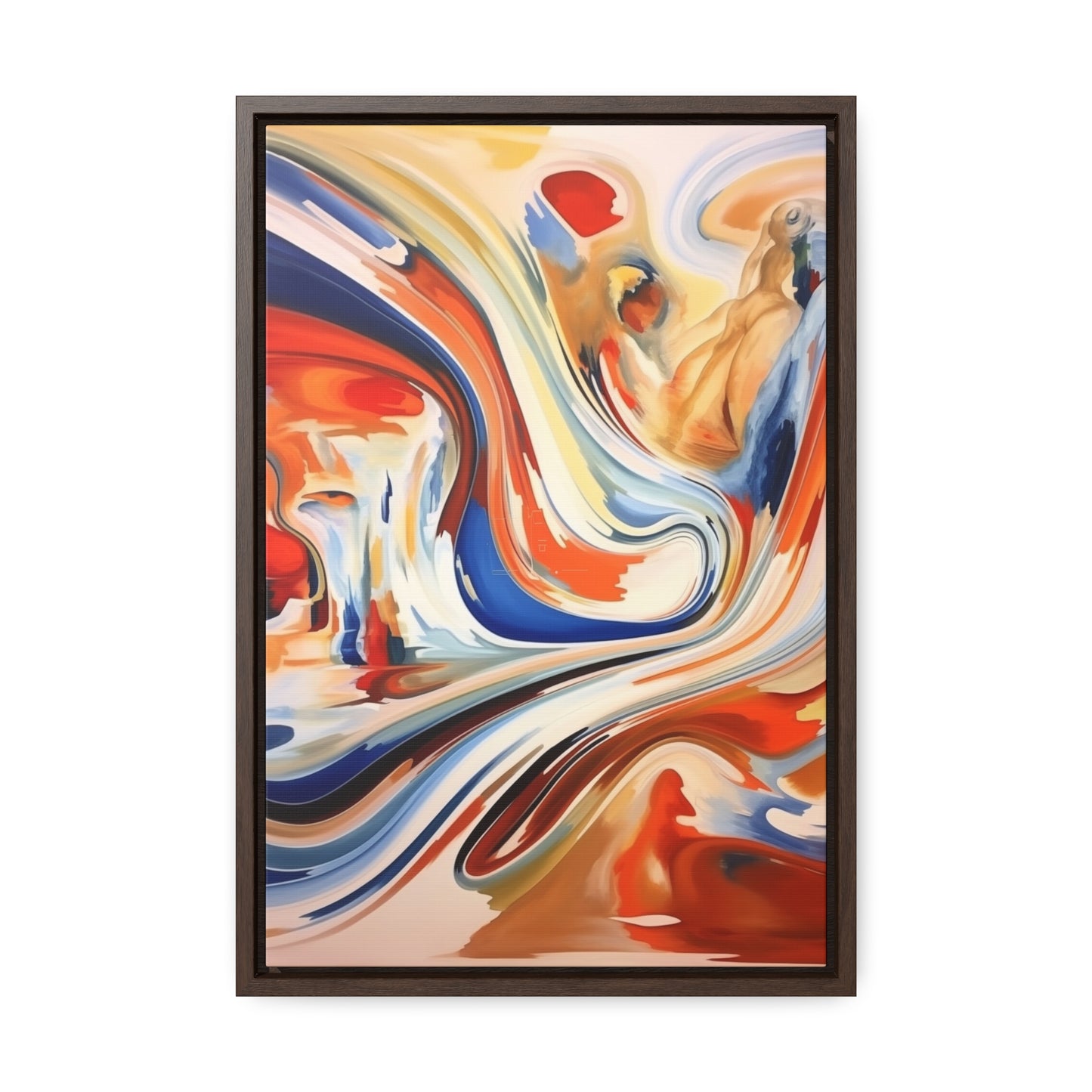 Abstract Gallery Canvas Wraps - Dynamic Swirl of Colors and Shapes