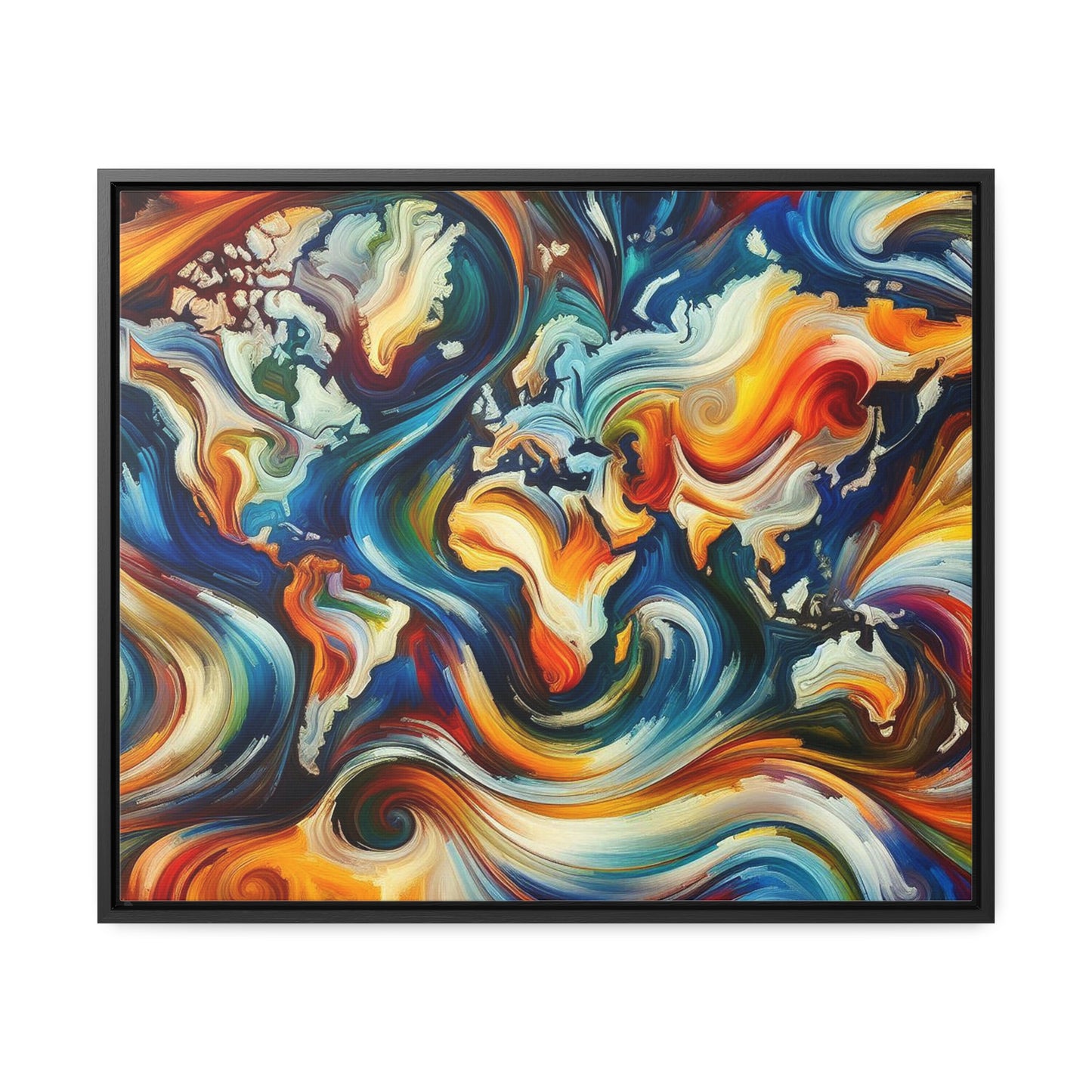 Gallery Canvas - Abstract Expressionist World Map