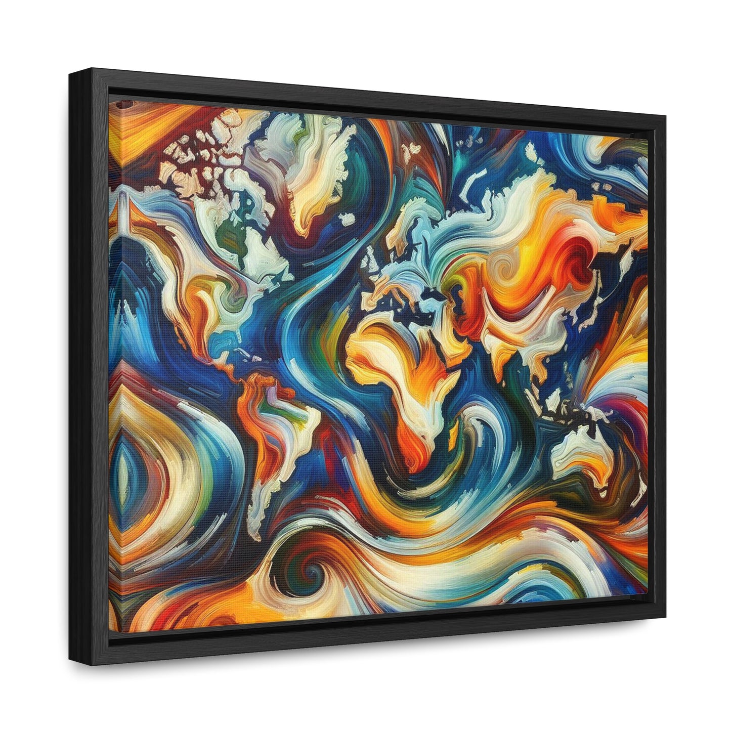 Gallery Canvas - Abstract Expressionist World Map