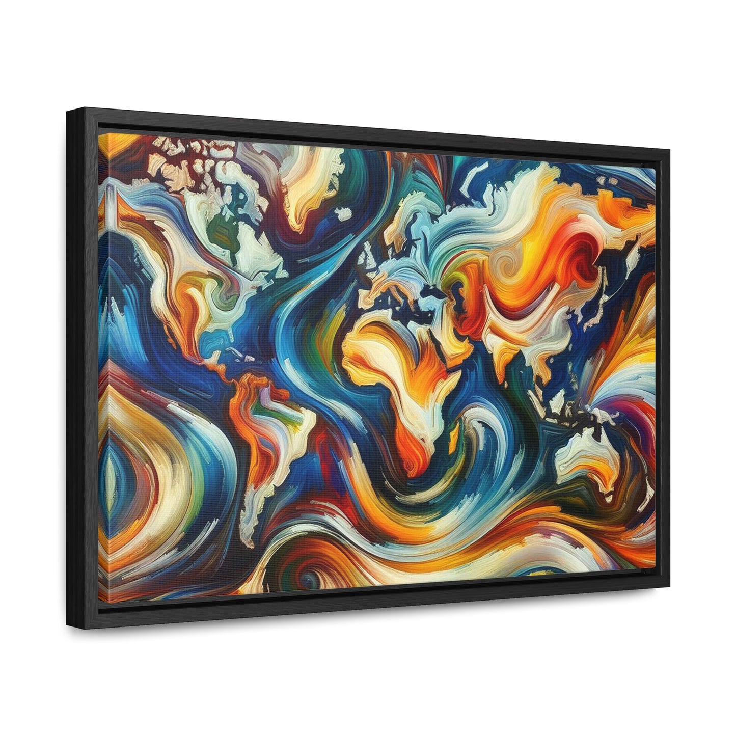 Gallery Canvas - Abstract Expressionist World Map