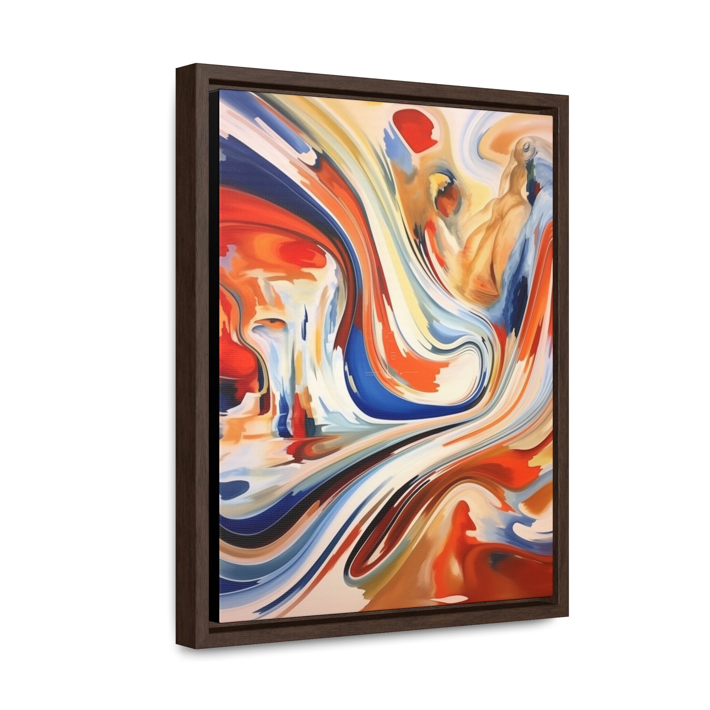 Abstract Gallery Canvas Wraps - Dynamic Swirl of Colors and Shapes