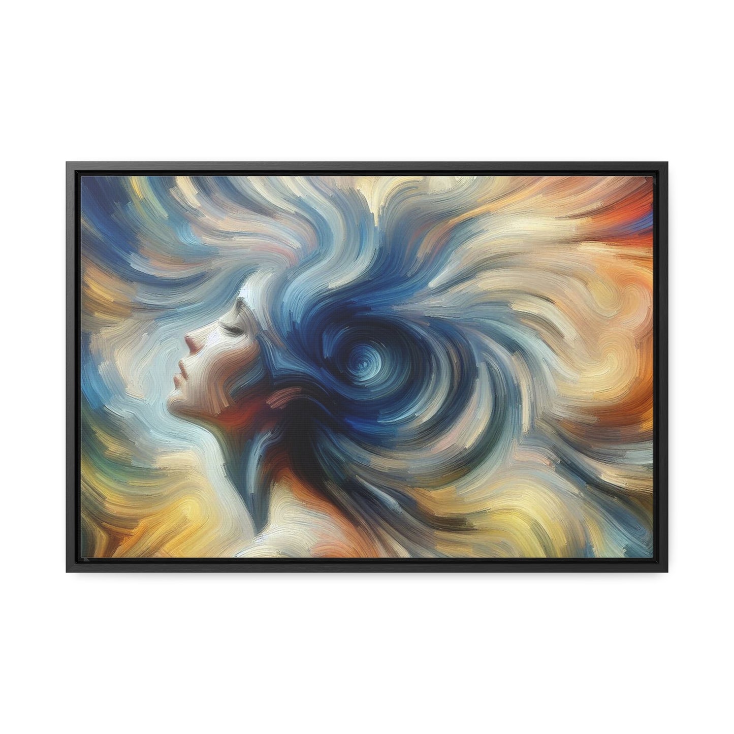 Spinning Woman Abstract Impressionist Painting - Gallery Canvas Wraps, Horizontal Frame