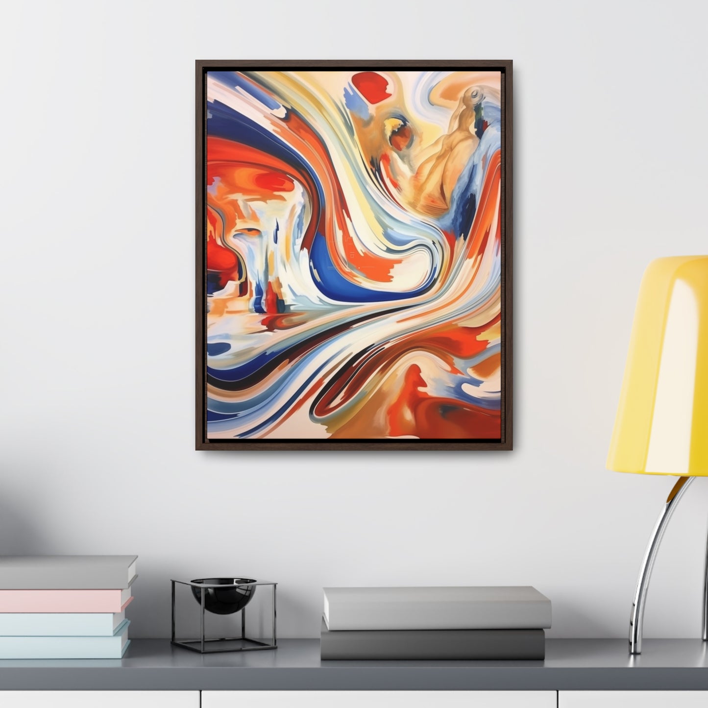 Abstract Gallery Canvas Wraps - Dynamic Swirl of Colors and Shapes