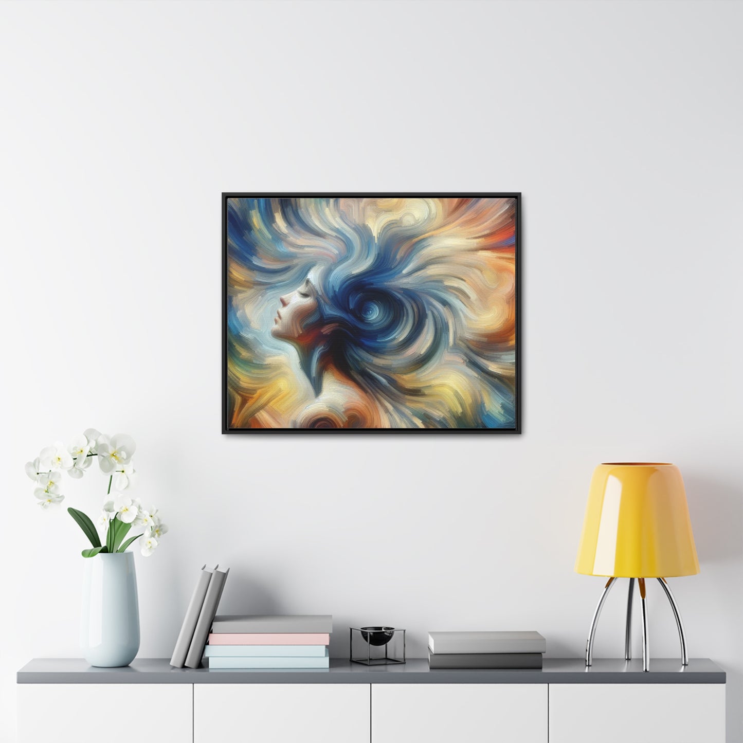 Spinning Woman Abstract Impressionist Painting - Gallery Canvas Wraps, Horizontal Frame