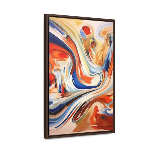 Abstract Gallery Canvas Wraps - Dynamic Swirl of Colors and Shapes