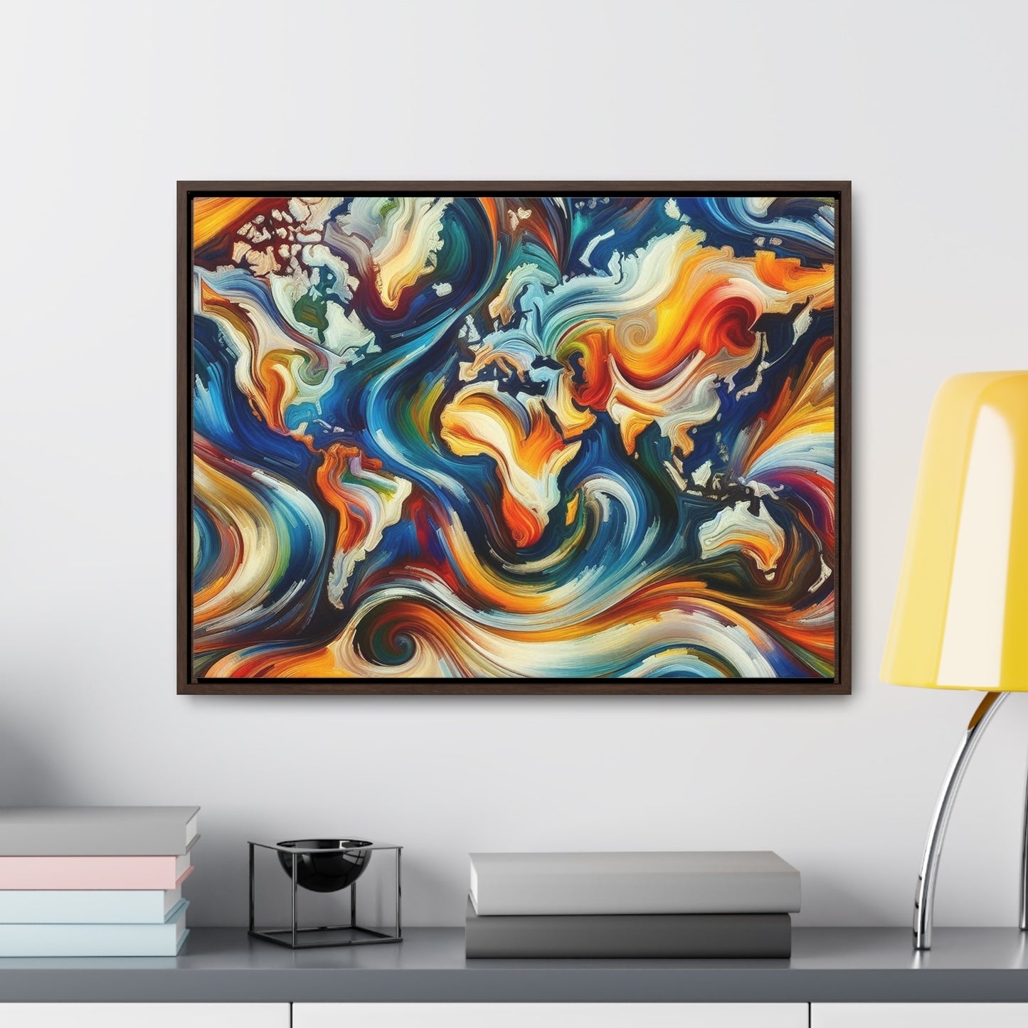 Gallery Canvas - Abstract Expressionist World Map