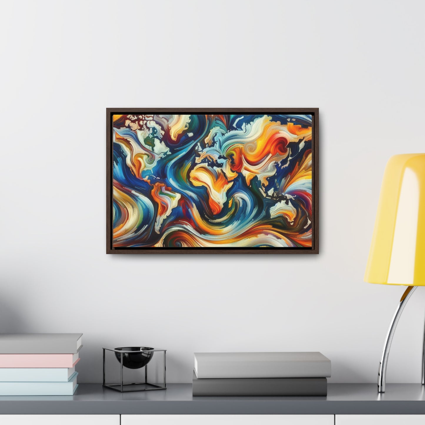 Gallery Canvas - Abstract Expressionist World Map