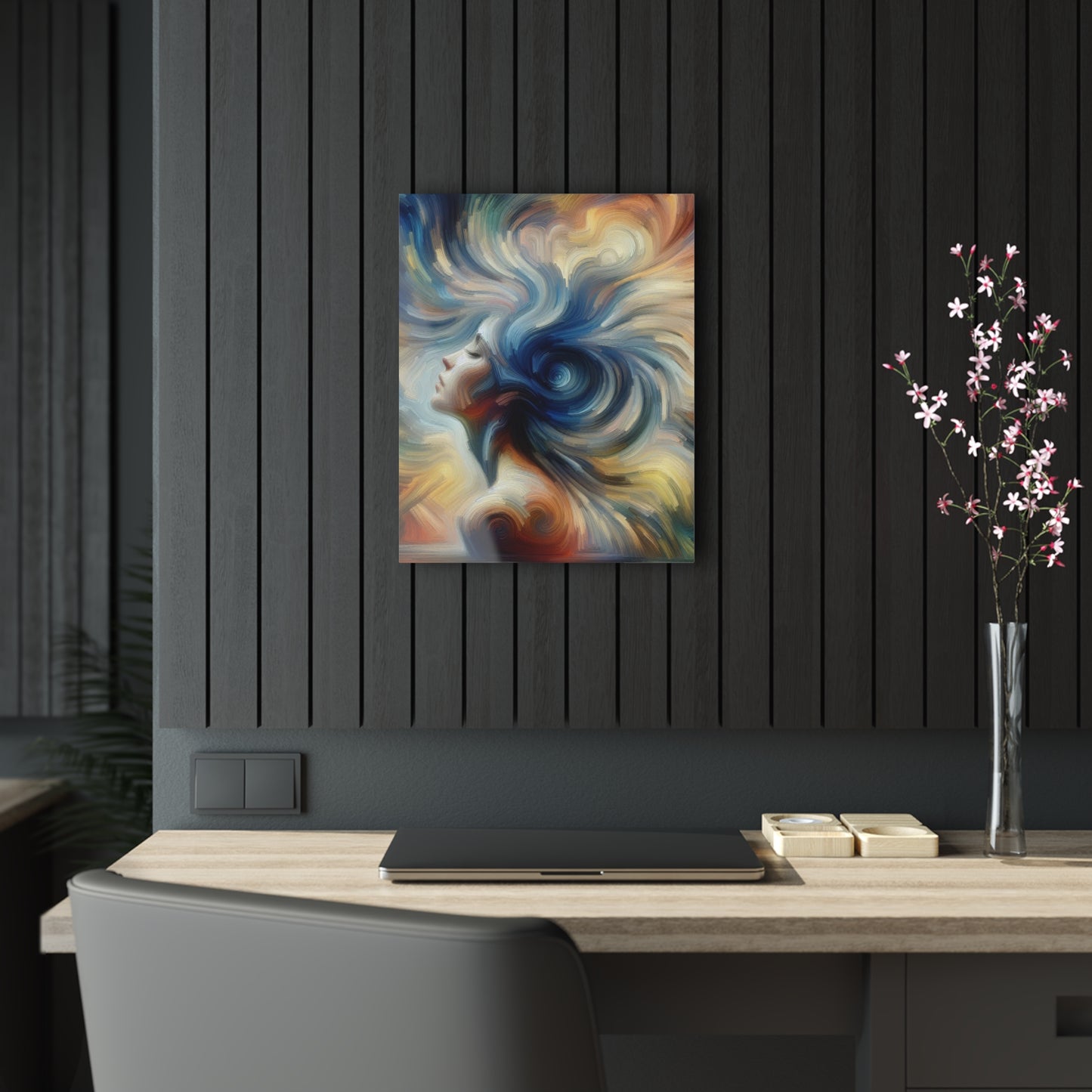 Acrylic Wall Art: Spinning Woman Abstract Impressionist Painting