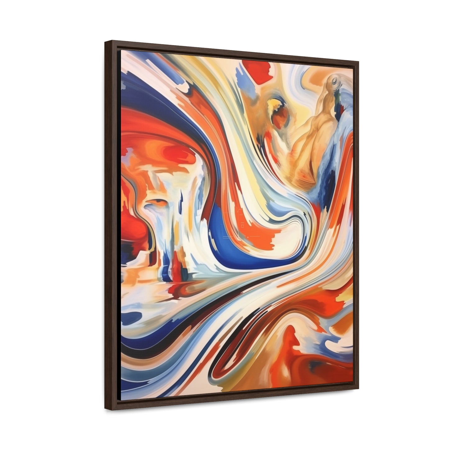 Abstract Gallery Canvas Wraps - Dynamic Swirl of Colors and Shapes