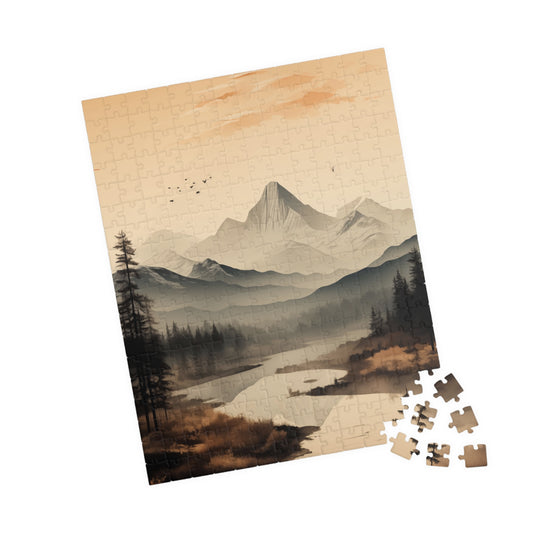 Puzzle - Golden Sunset 110, 252, 520, 1014-Piece for Relaxation, Mindfulness, and Family Fun - Moments of Serenity Collection