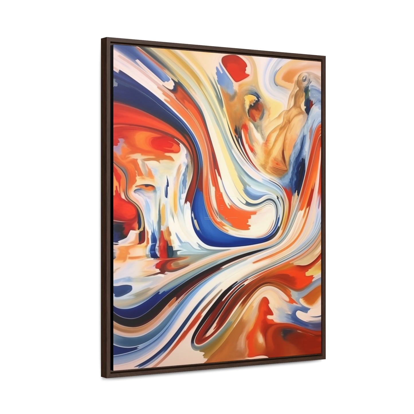 Abstract Gallery Canvas Wraps - Dynamic Swirl of Colors and Shapes