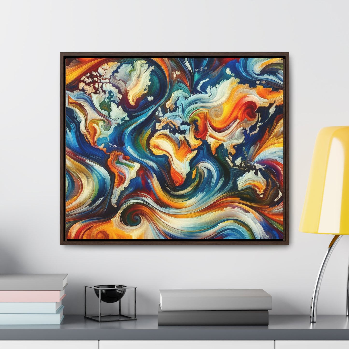 Gallery Canvas - Abstract Expressionist World Map