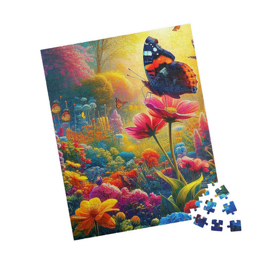 Puzzle Set - Whimsical Garden Escape - Chipboard Material, 110-1014 Pieces, Glossy Finish