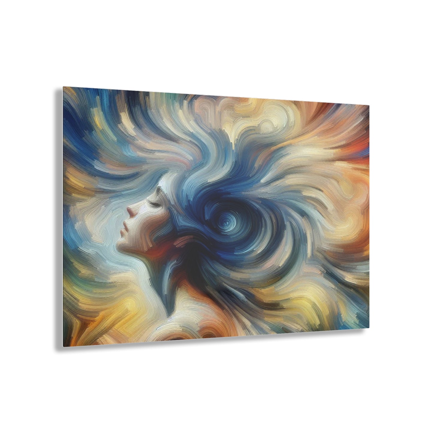 Acrylic Wall Art: Spinning Woman Abstract Impressionist Painting