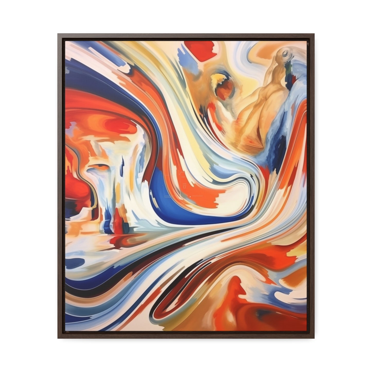 Abstract Gallery Canvas Wraps - Dynamic Swirl of Colors and Shapes