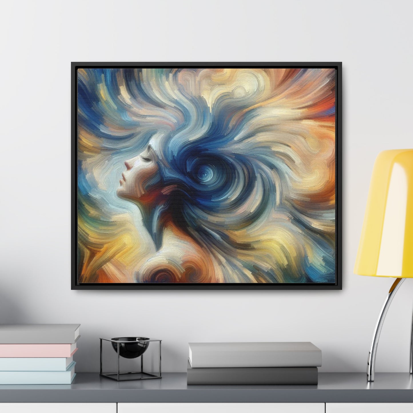 Spinning Woman Abstract Impressionist Painting - Gallery Canvas Wraps, Horizontal Frame