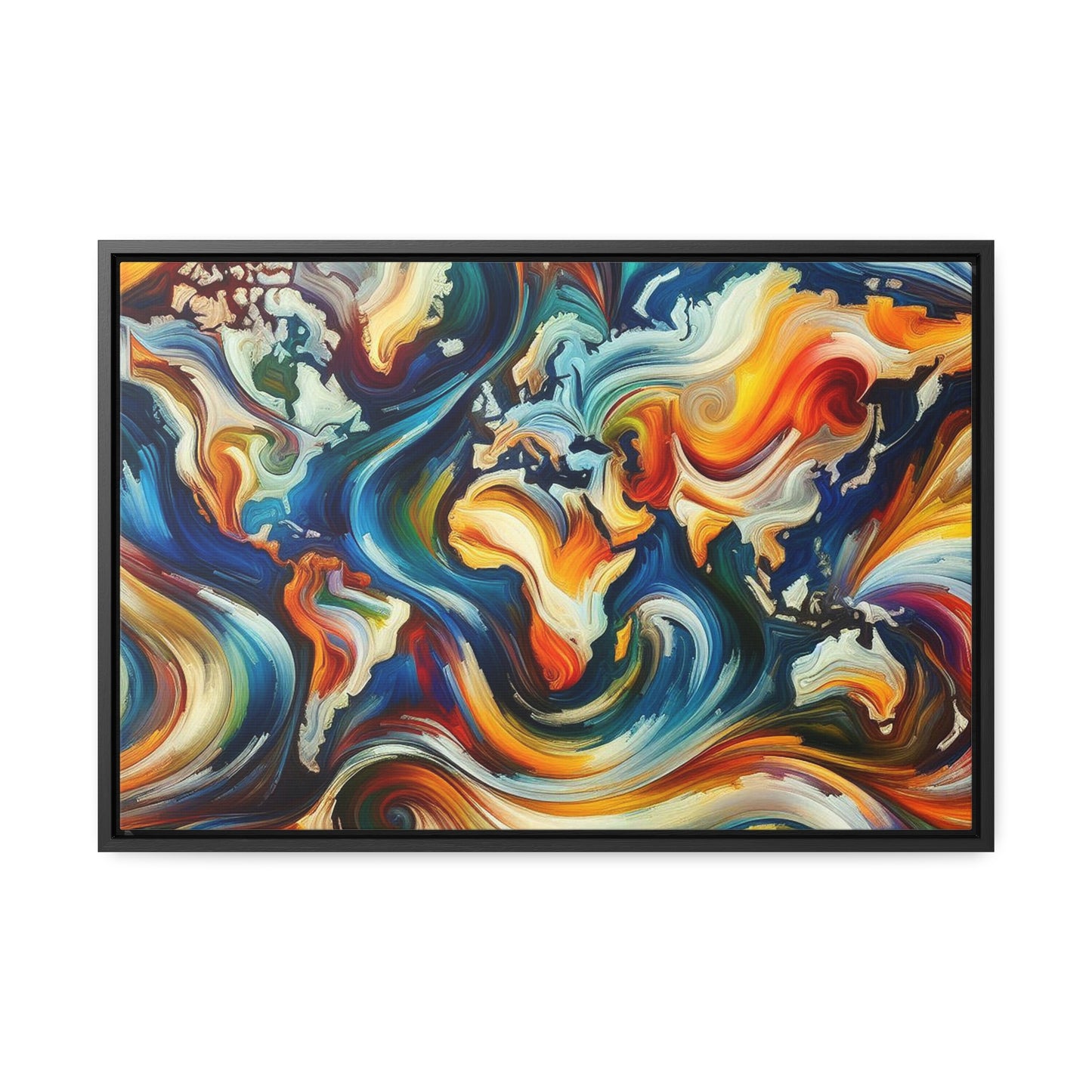 Gallery Canvas - Abstract Expressionist World Map