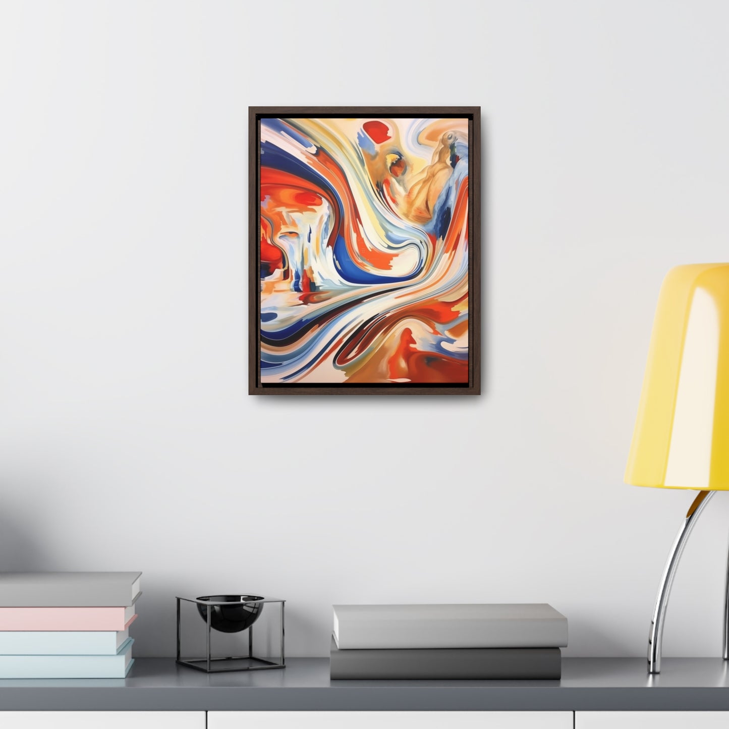 Abstract Gallery Canvas Wraps - Dynamic Swirl of Colors and Shapes