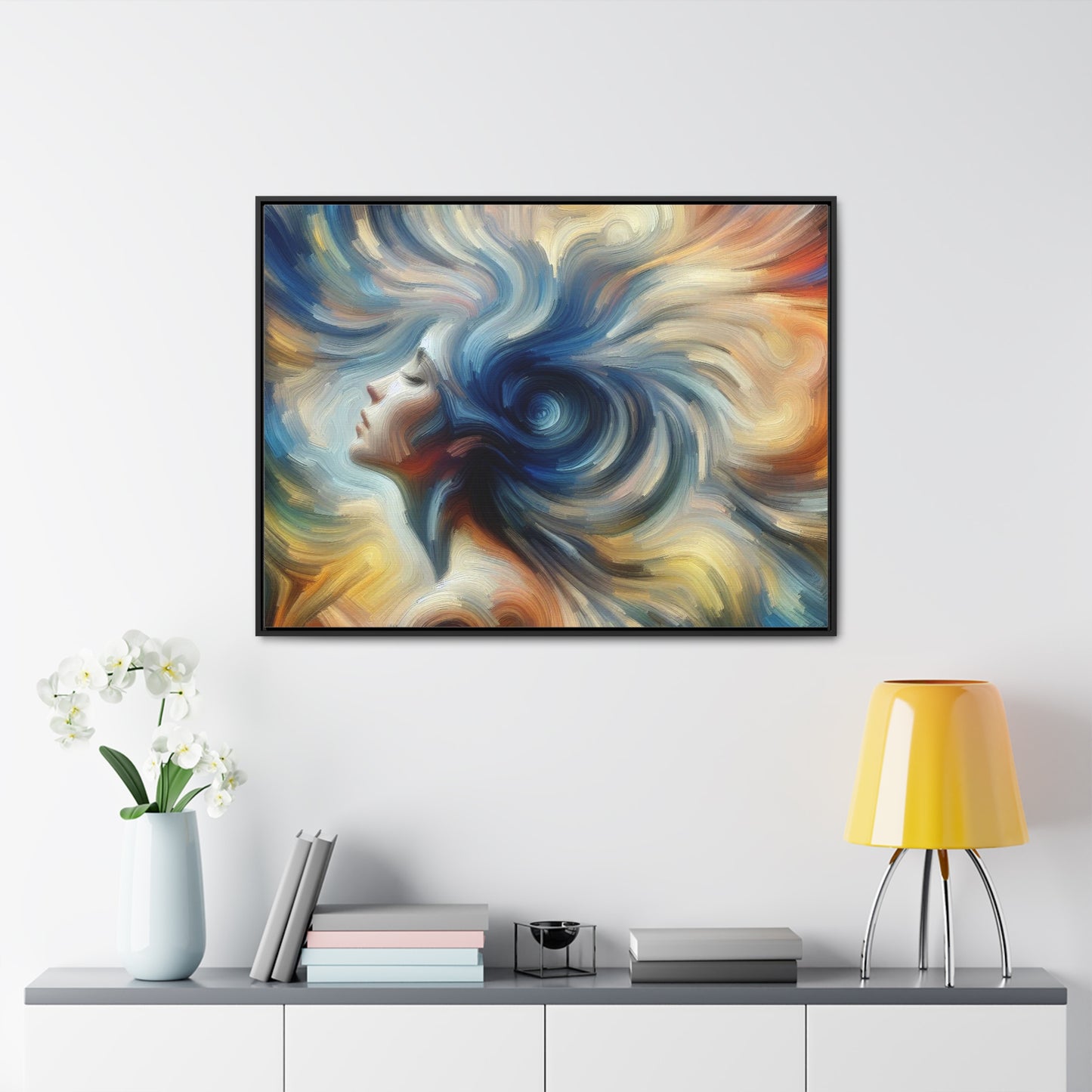 Spinning Woman Abstract Impressionist Painting - Gallery Canvas Wraps, Horizontal Frame