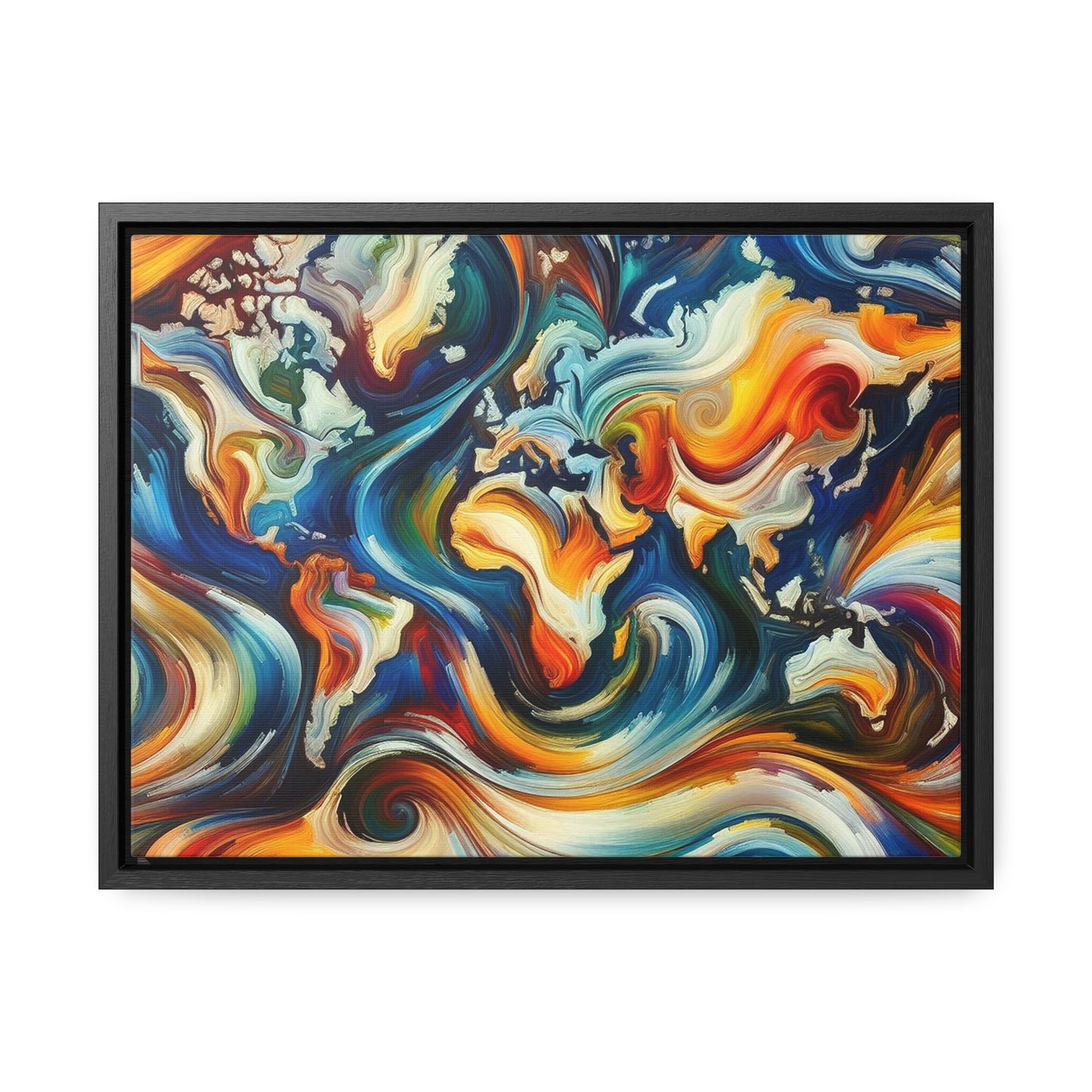 Gallery Canvas - Abstract Expressionist World Map