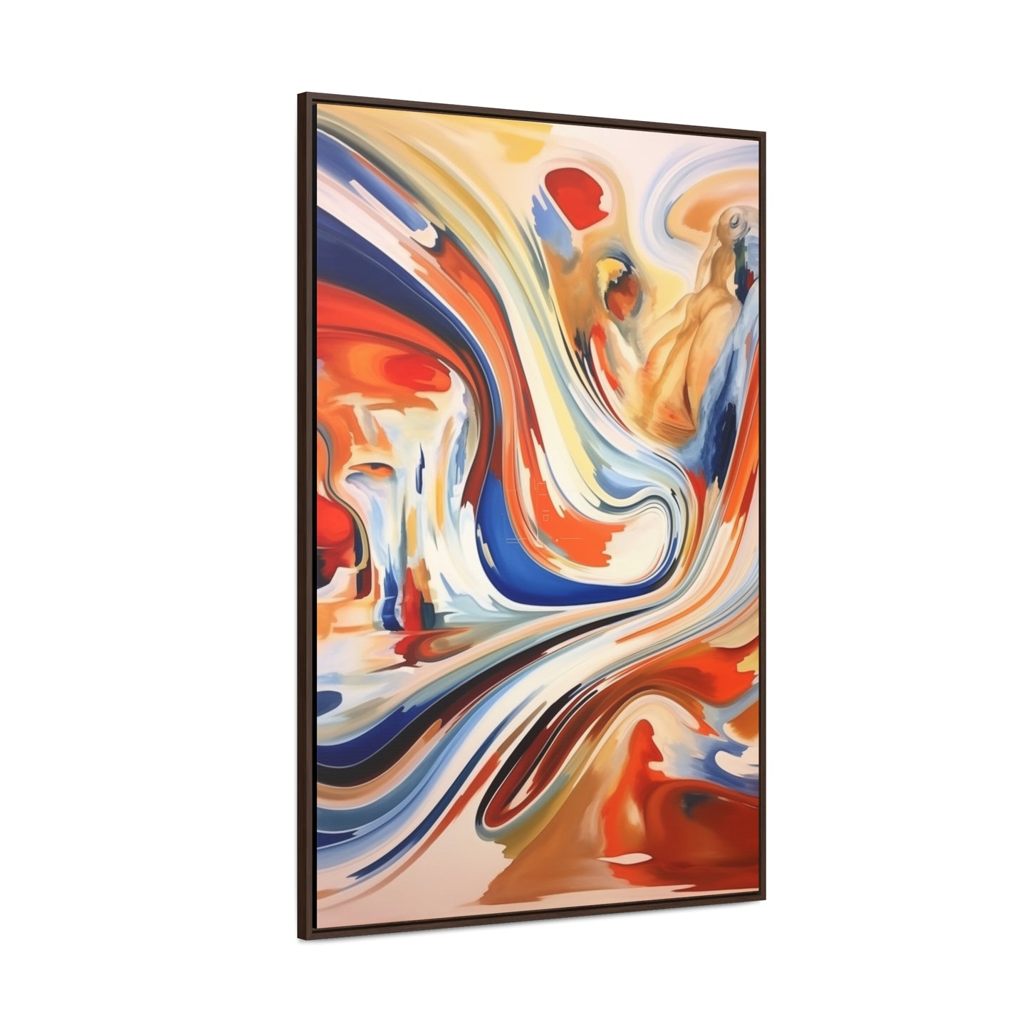 Abstract Gallery Canvas Wraps - Dynamic Swirl of Colors and Shapes