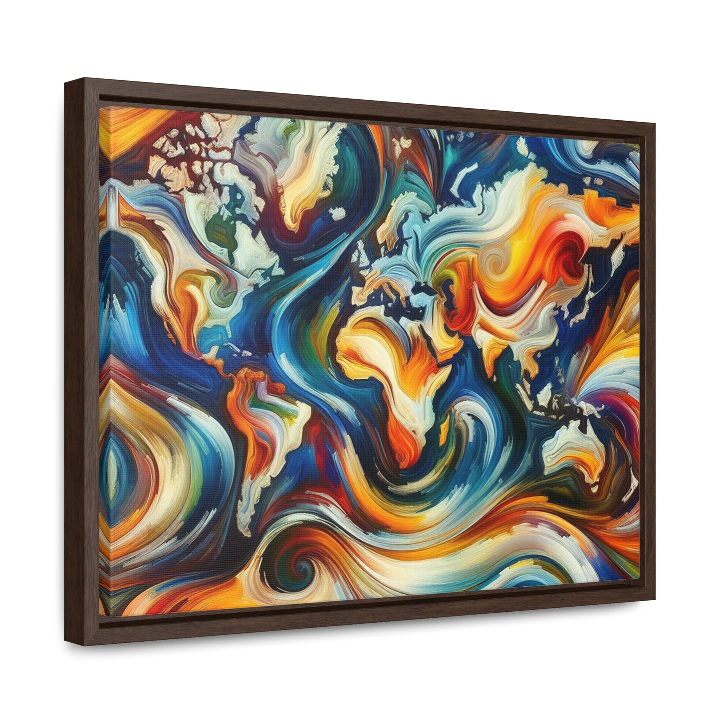 Gallery Canvas - Abstract Expressionist World Map