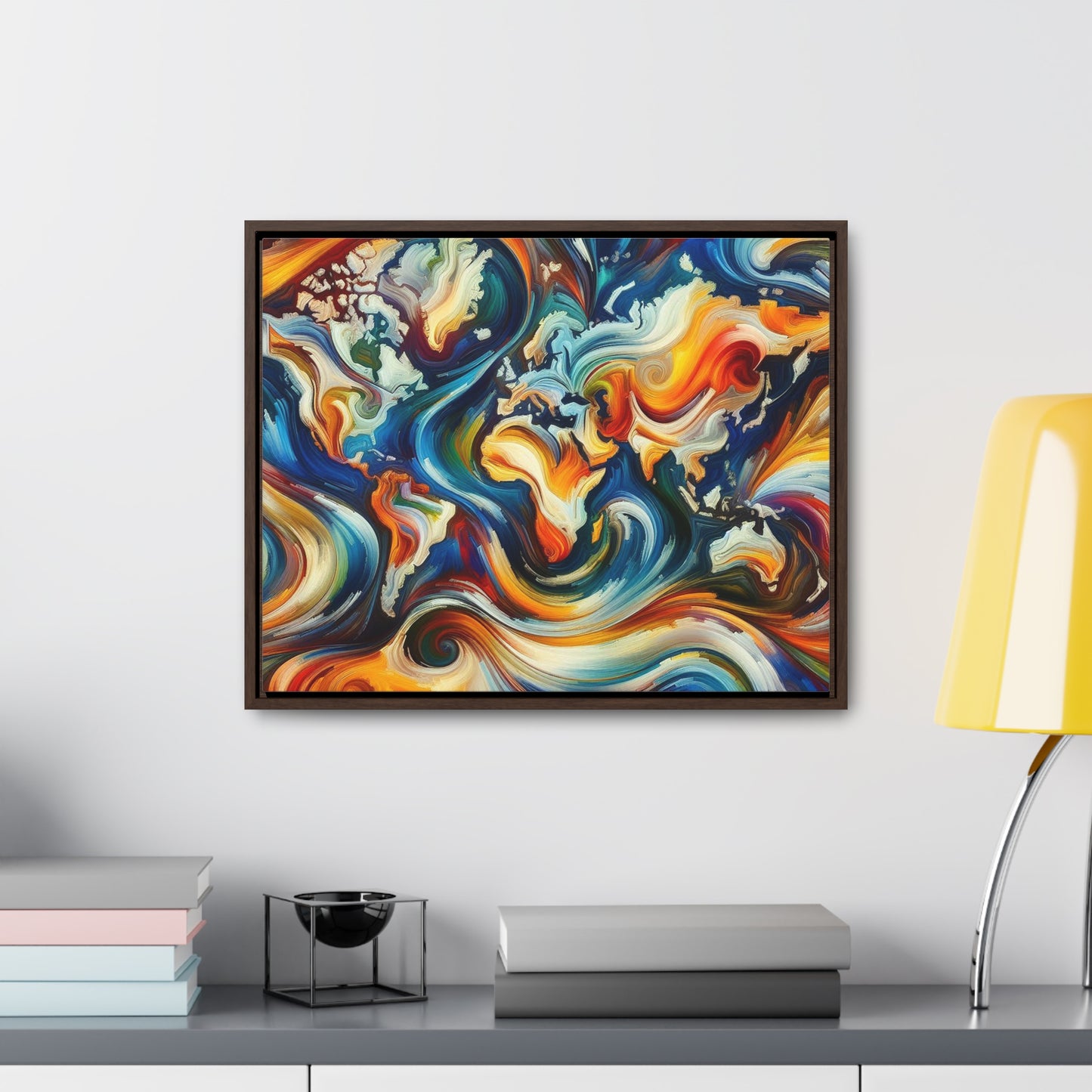 Gallery Canvas - Abstract Expressionist World Map