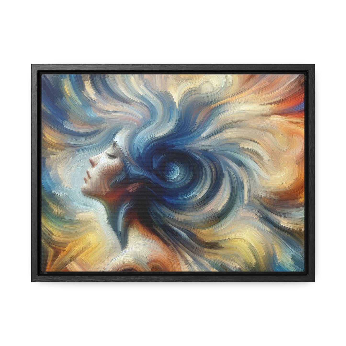 Spinning Woman Abstract Impressionist Painting - Gallery Canvas Wraps, Horizontal Frame