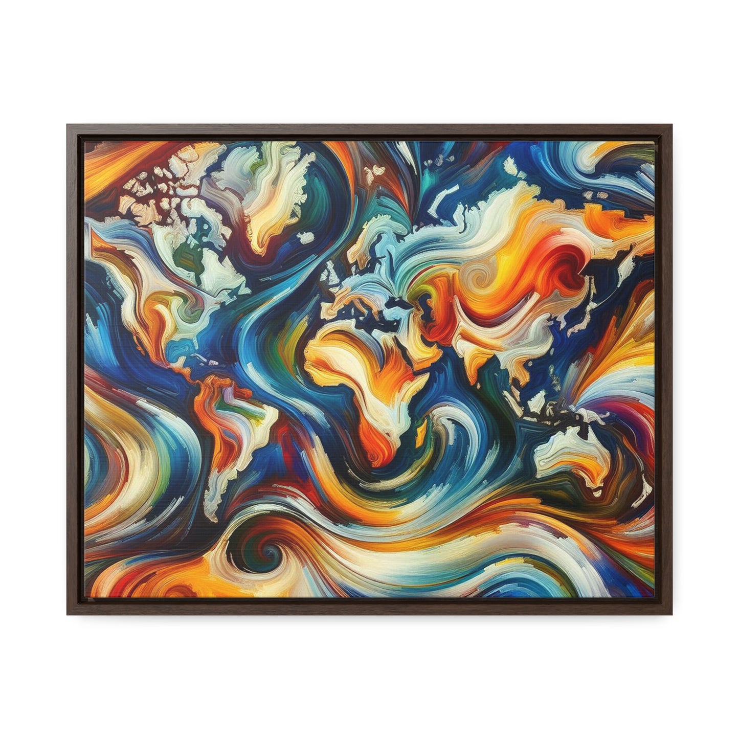 Gallery Canvas - Abstract Expressionist World Map