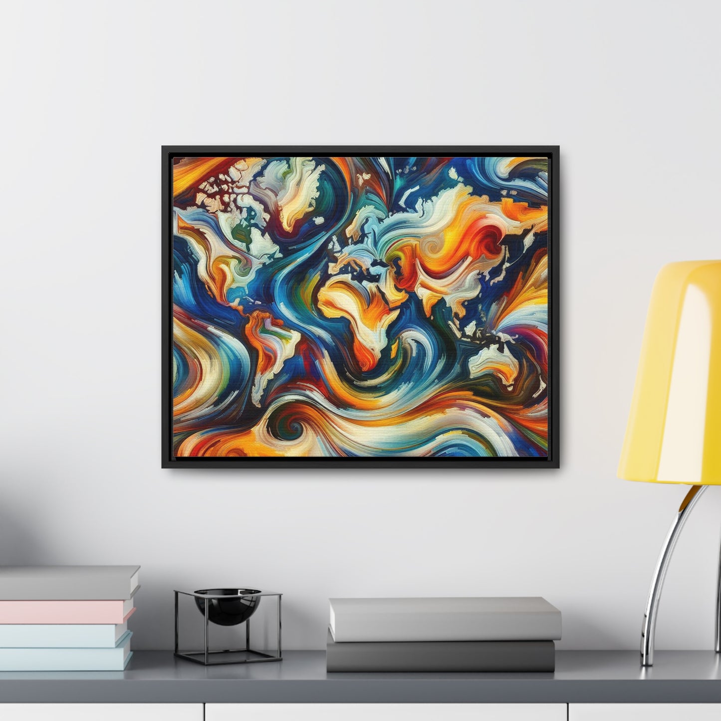 Gallery Canvas - Abstract Expressionist World Map