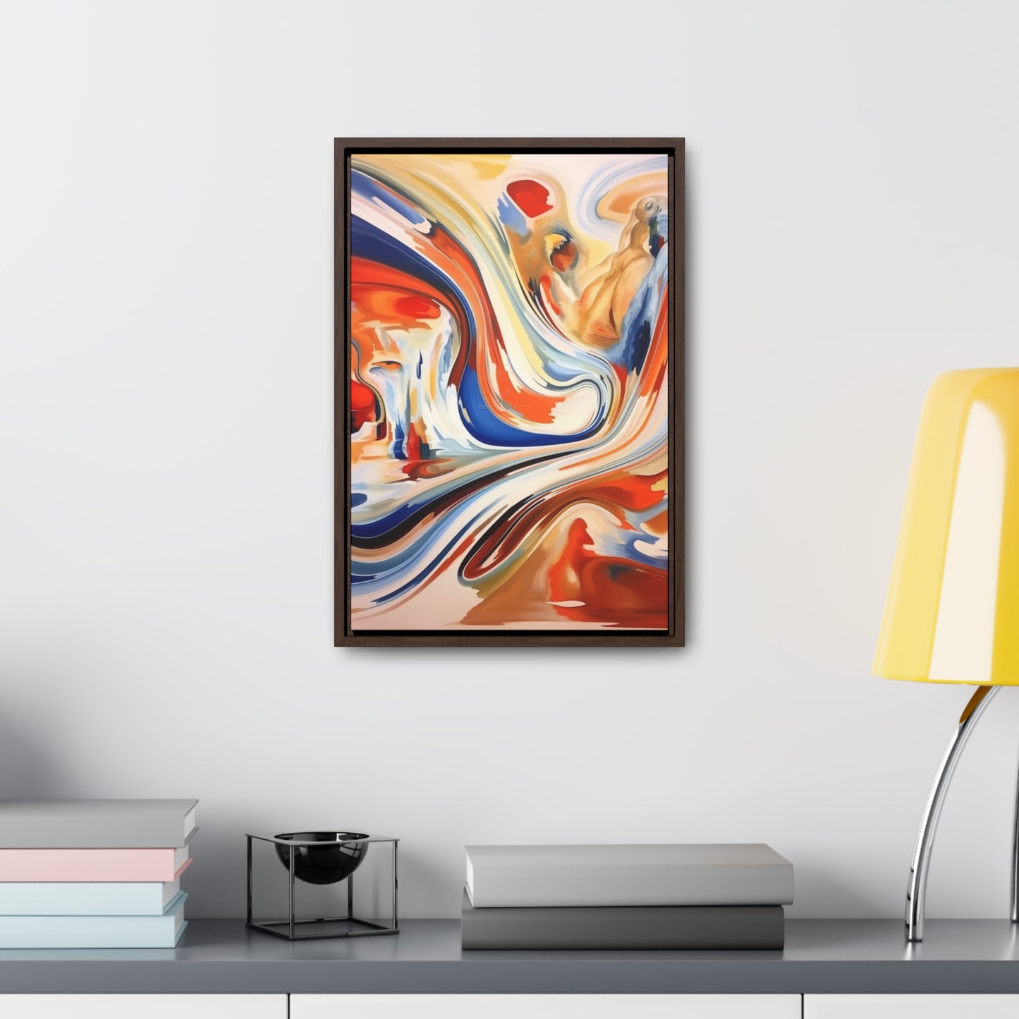 Abstract Gallery Canvas Wraps - Dynamic Swirl of Colors and Shapes