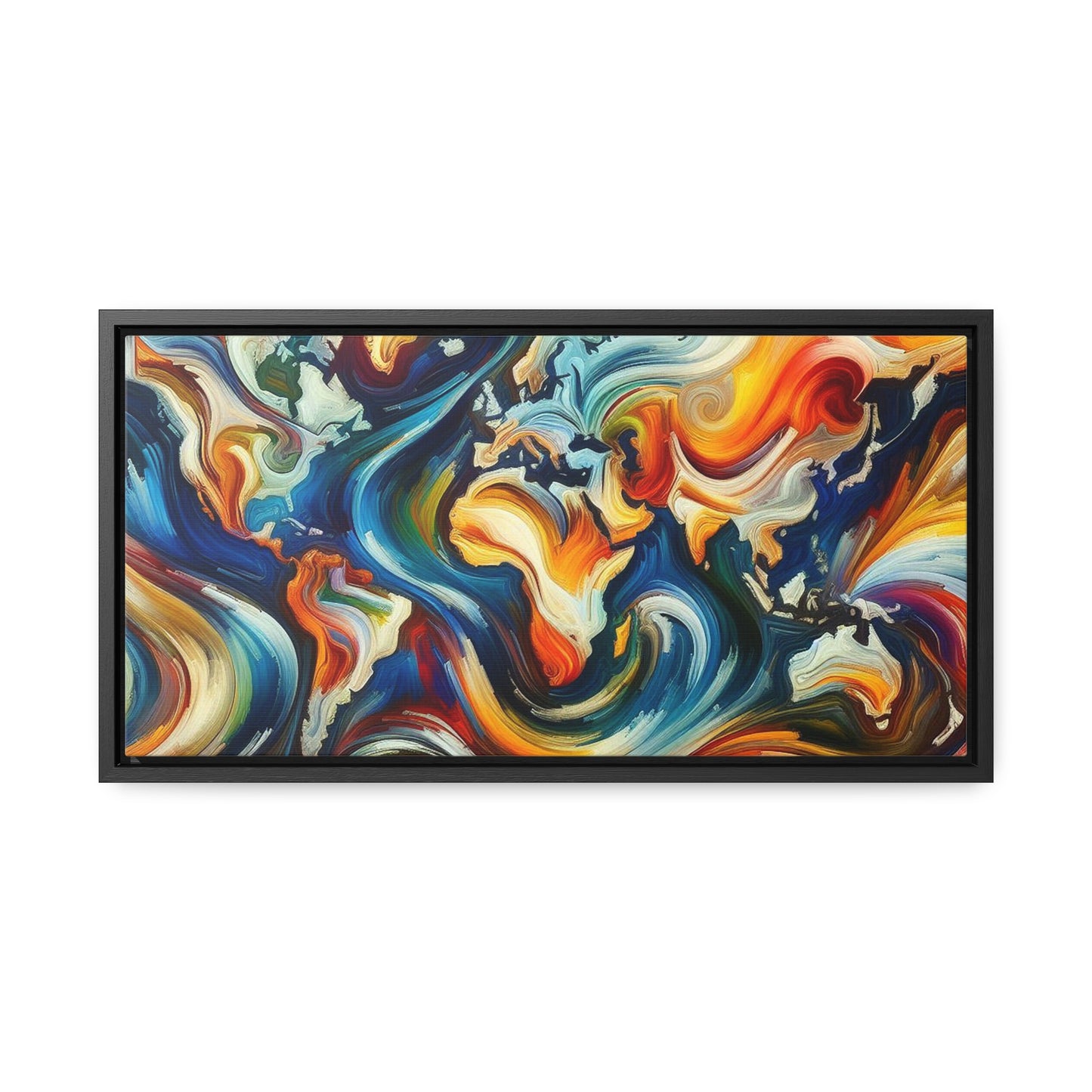 Gallery Canvas - Abstract Expressionist World Map