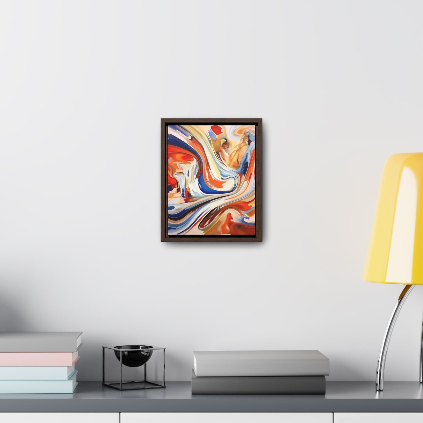 Abstract Gallery Canvas Wraps - Dynamic Swirl of Colors and Shapes