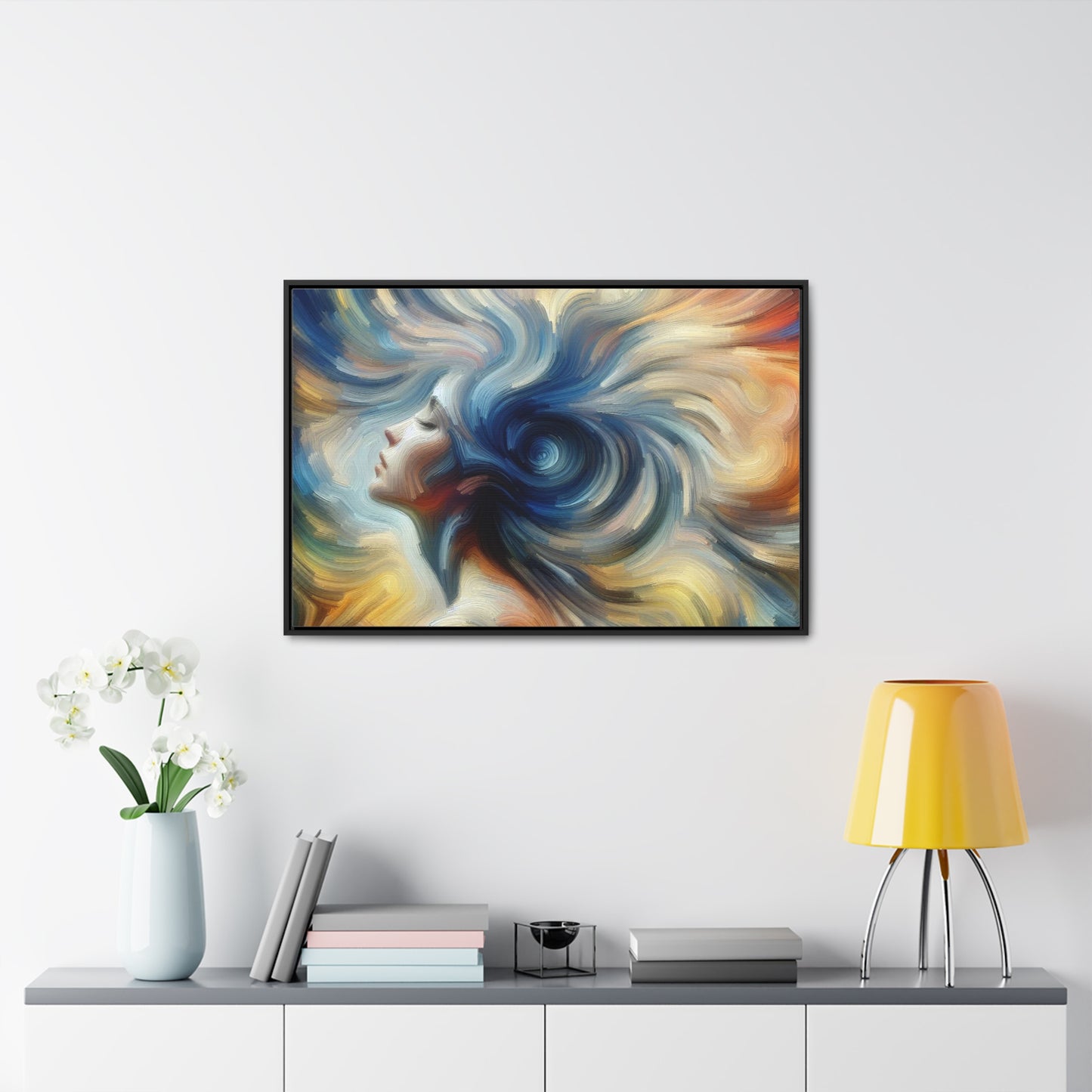 Spinning Woman Abstract Impressionist Painting - Gallery Canvas Wraps, Horizontal Frame