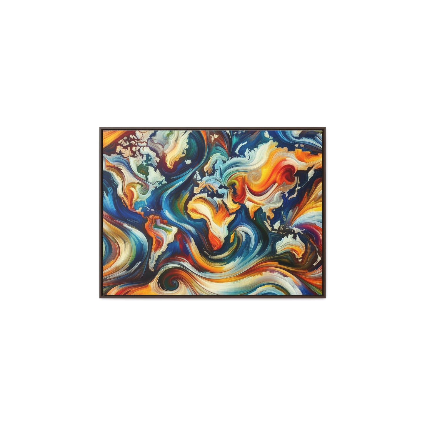 Gallery Canvas - Abstract Expressionist World Map