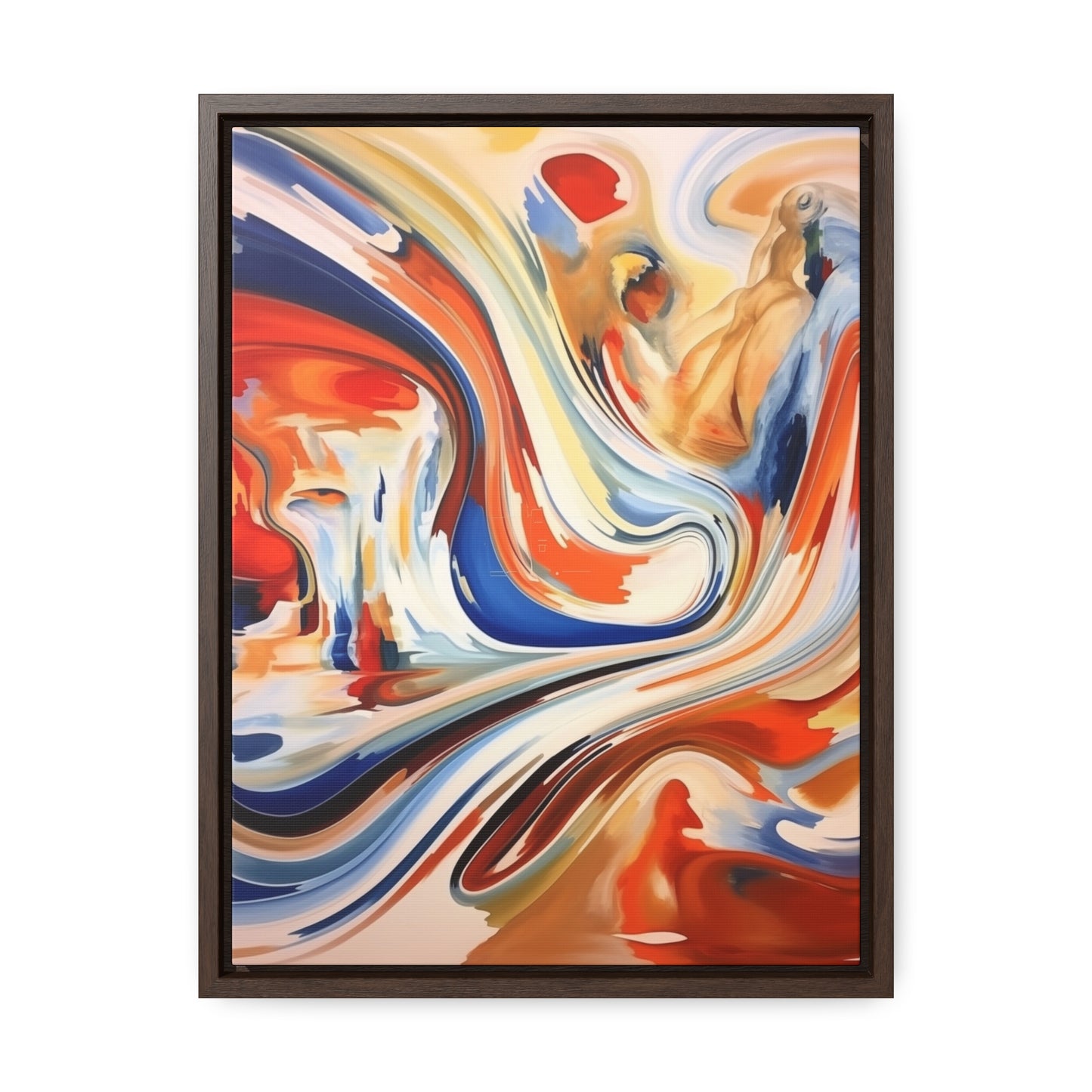 Abstract Gallery Canvas Wraps - Dynamic Swirl of Colors and Shapes