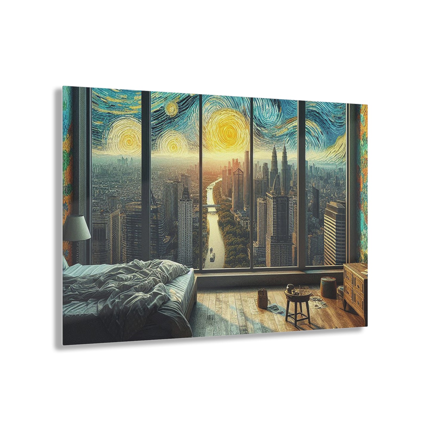 Acrylic Print Starry Night Skyline