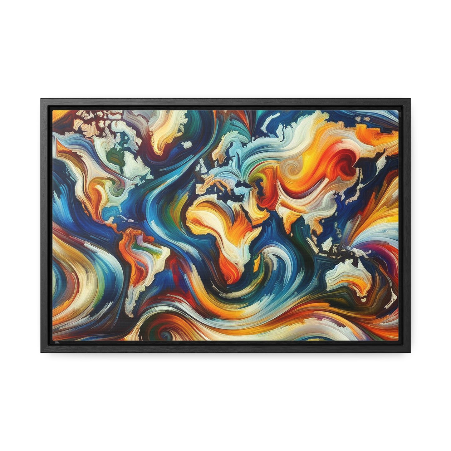 Gallery Canvas - Abstract Expressionist World Map