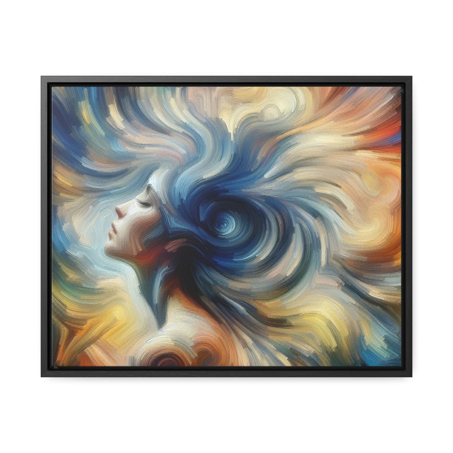 Spinning Woman Abstract Impressionist Painting - Gallery Canvas Wraps, Horizontal Frame