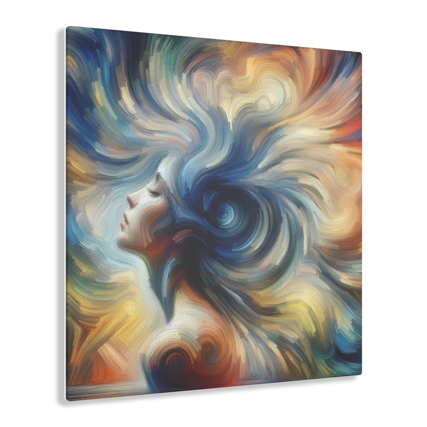 Acrylic Wall Art: Spinning Woman Abstract Impressionist Painting