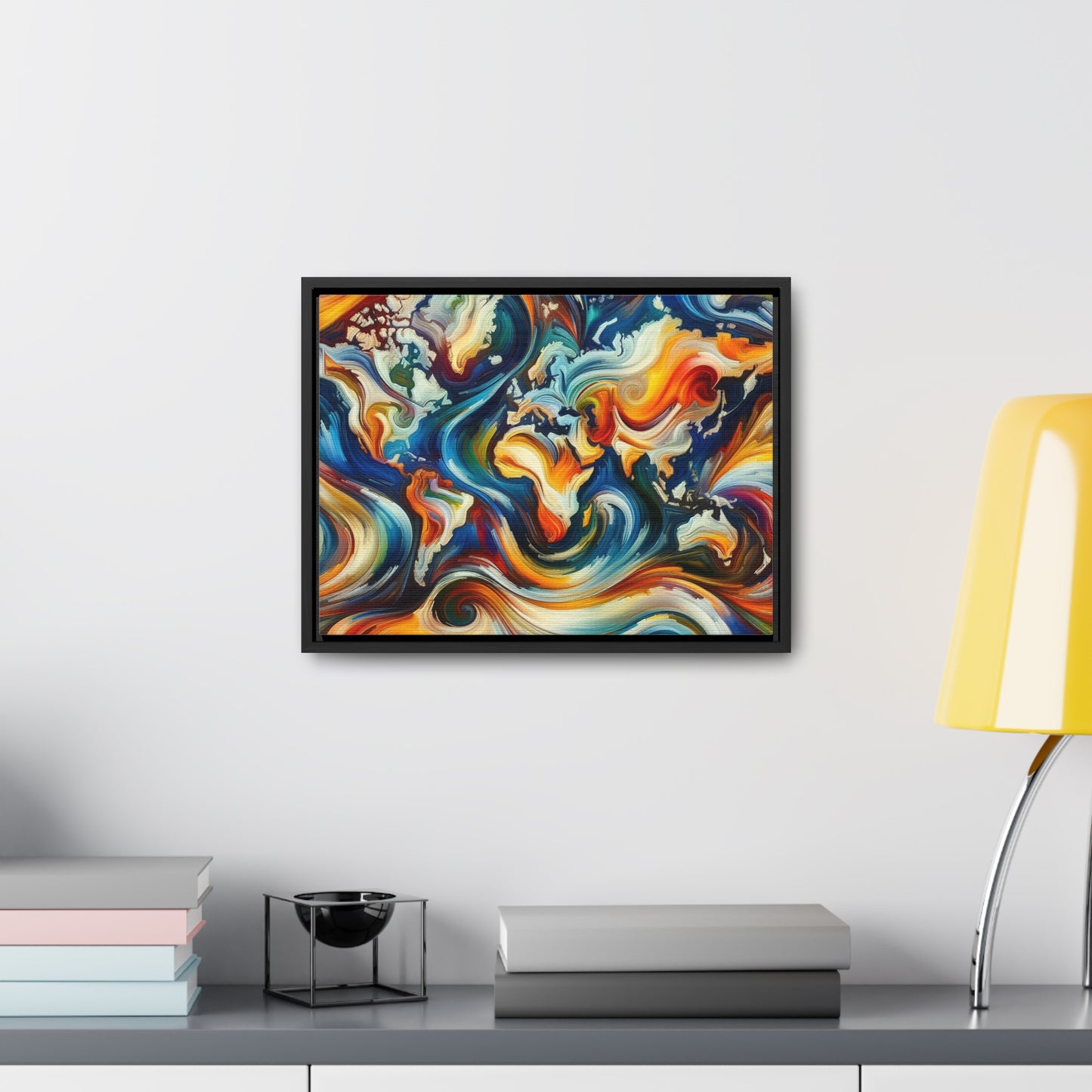 Gallery Canvas - Abstract Expressionist World Map