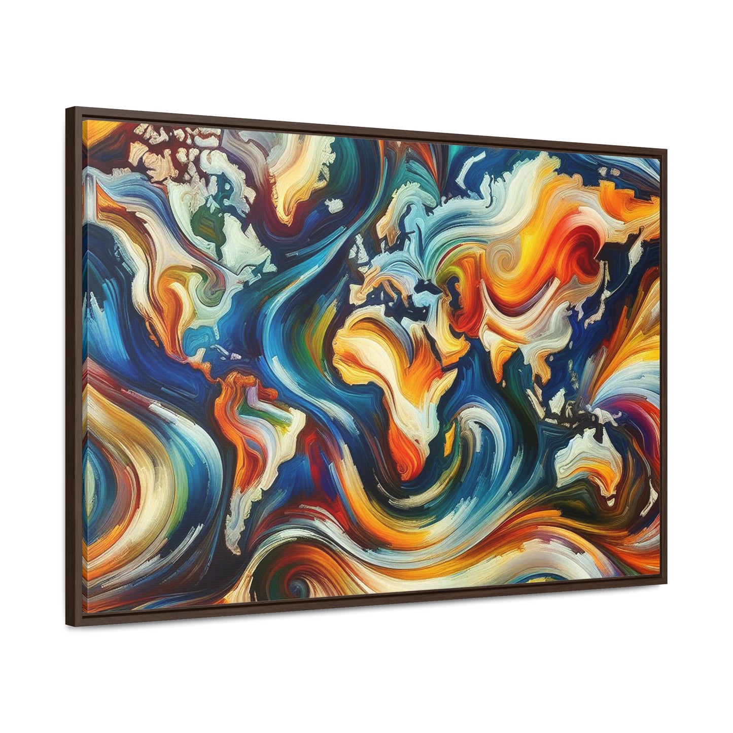 Gallery Canvas - Abstract Expressionist World Map