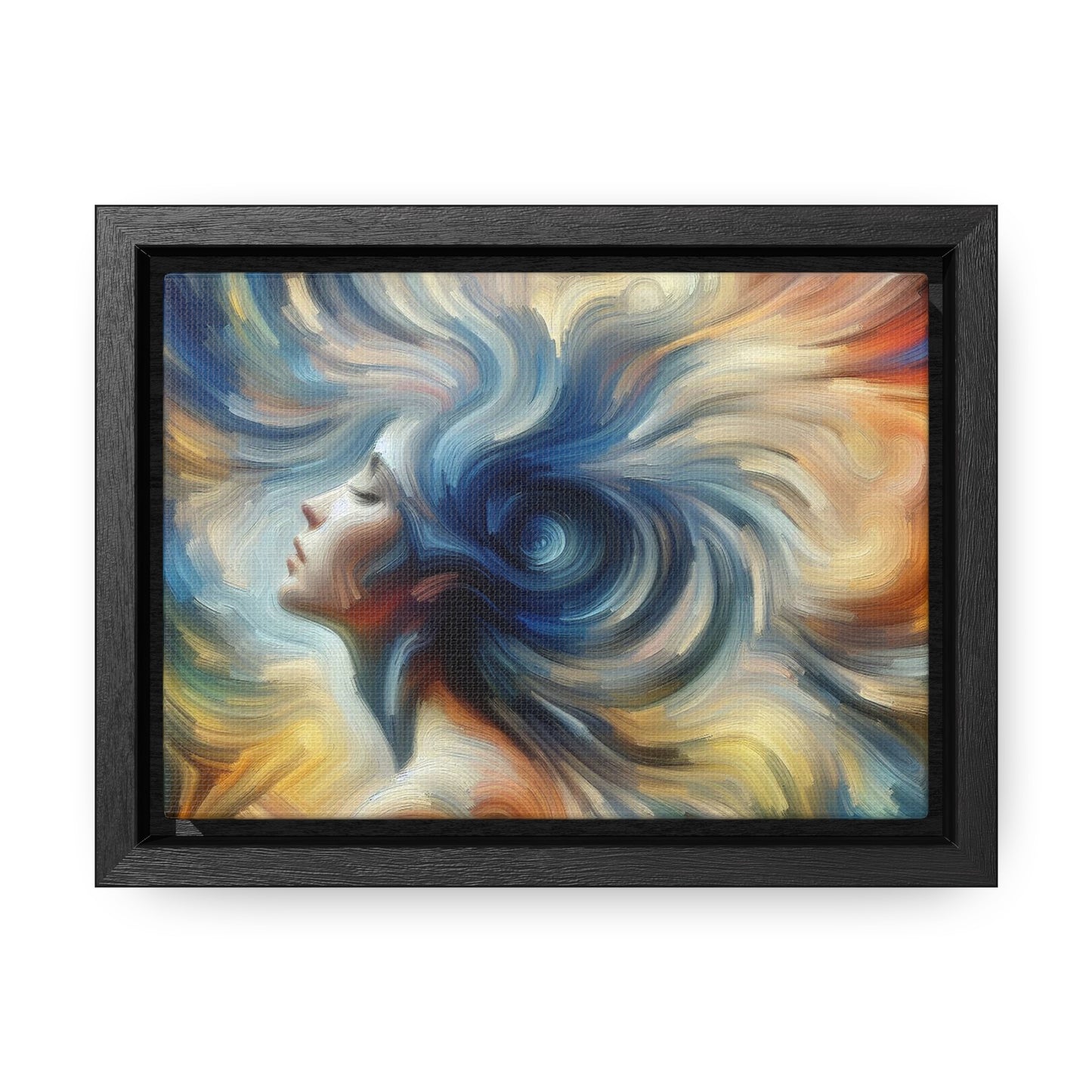 Spinning Woman Abstract Impressionist Painting - Gallery Canvas Wraps, Horizontal Frame