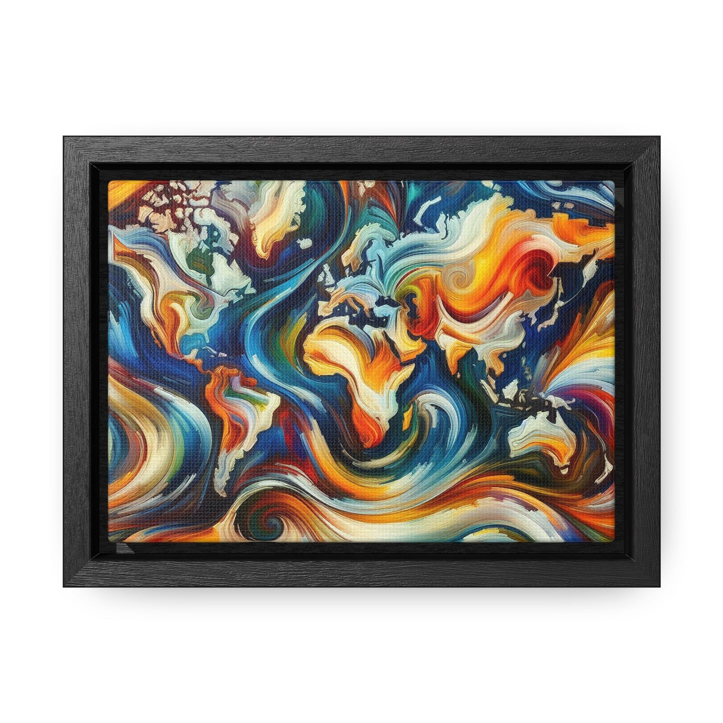 Gallery Canvas - Abstract Expressionist World Map